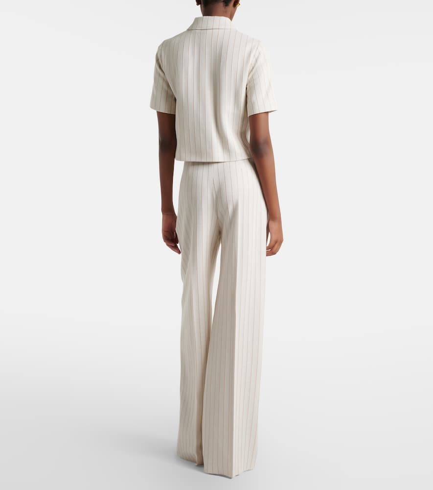 Osso striped cotton wide-leg pants