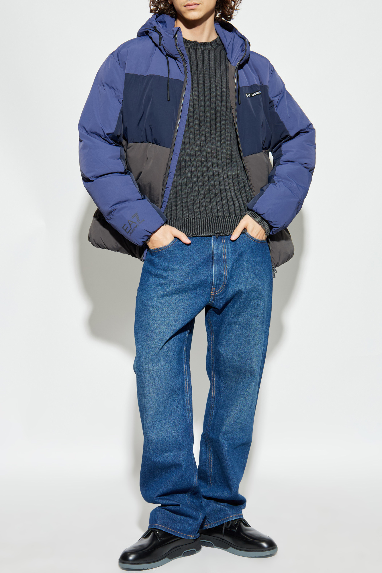 Straight Jeans, Men's, Navy Blue
