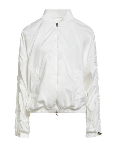 Woman Jacket White Size 6 Polyester