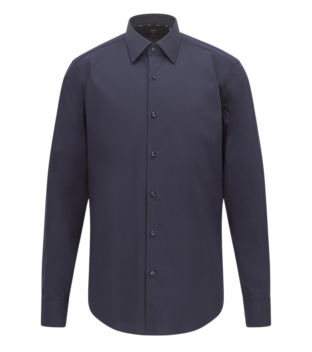 Navy Blue Solid Shirts