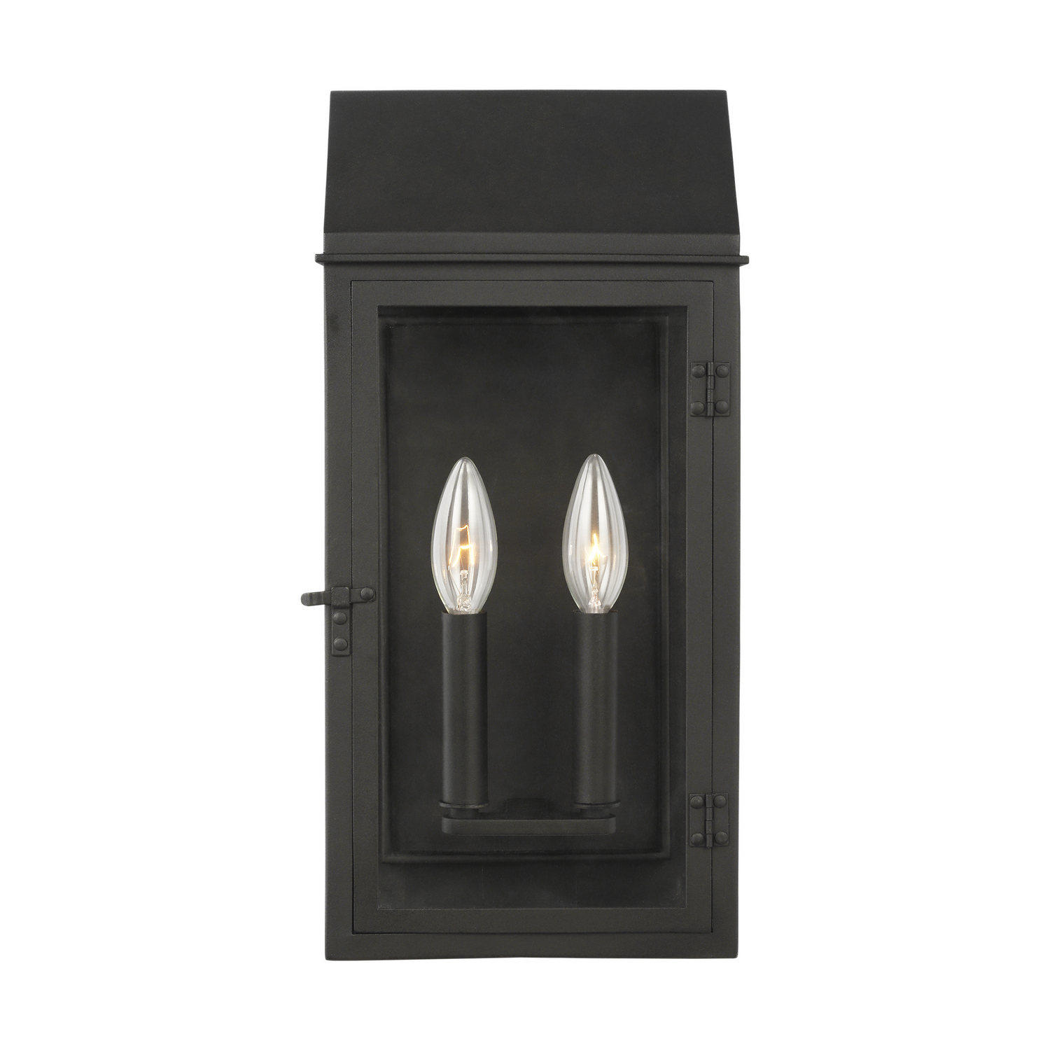 Visual Comfort Studio Hingham 2-Light Outdoor Wall Light in Textured Black by Chapman & Myer