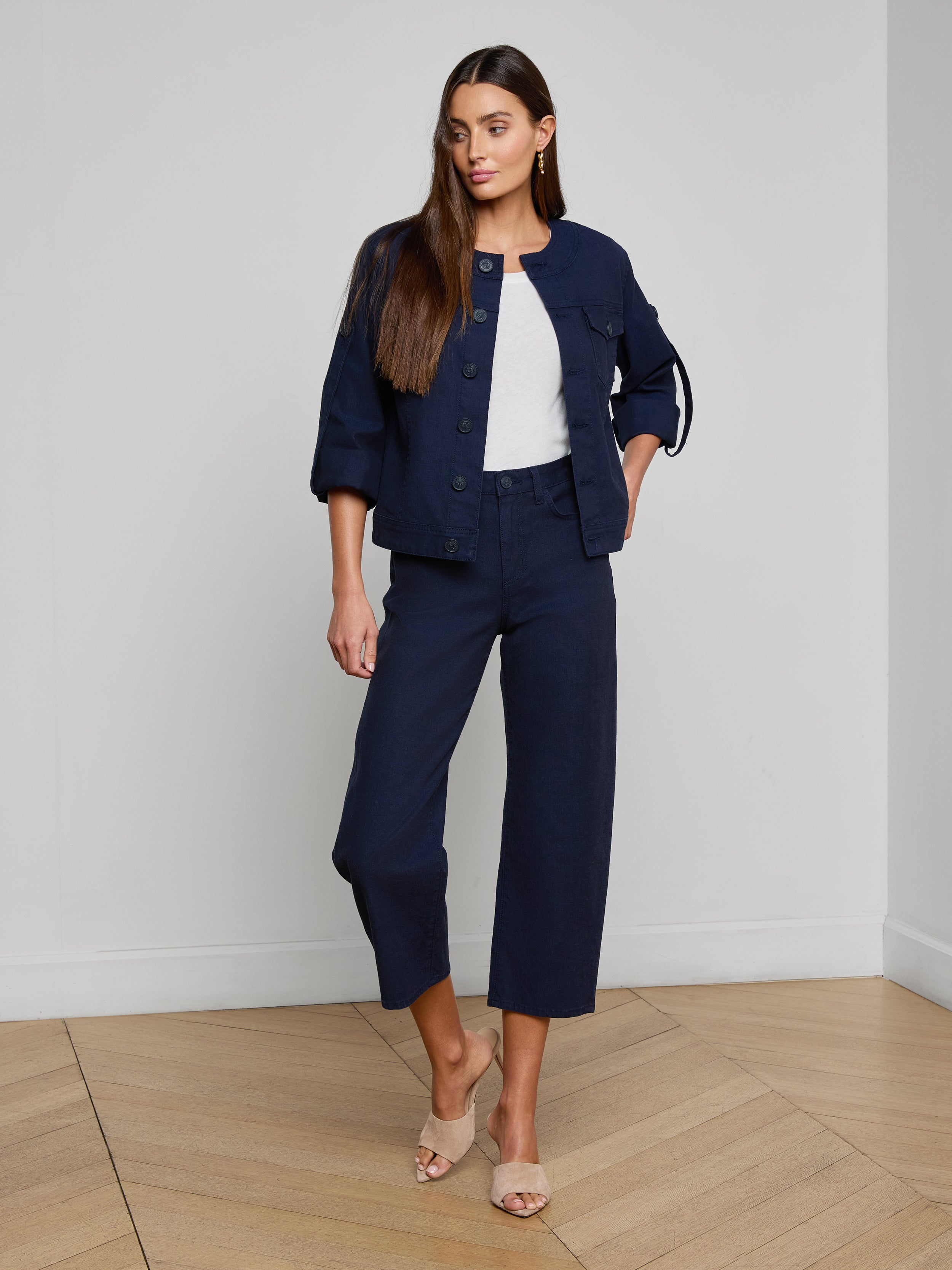 Anouk Jean Jacket In Saturated Blue