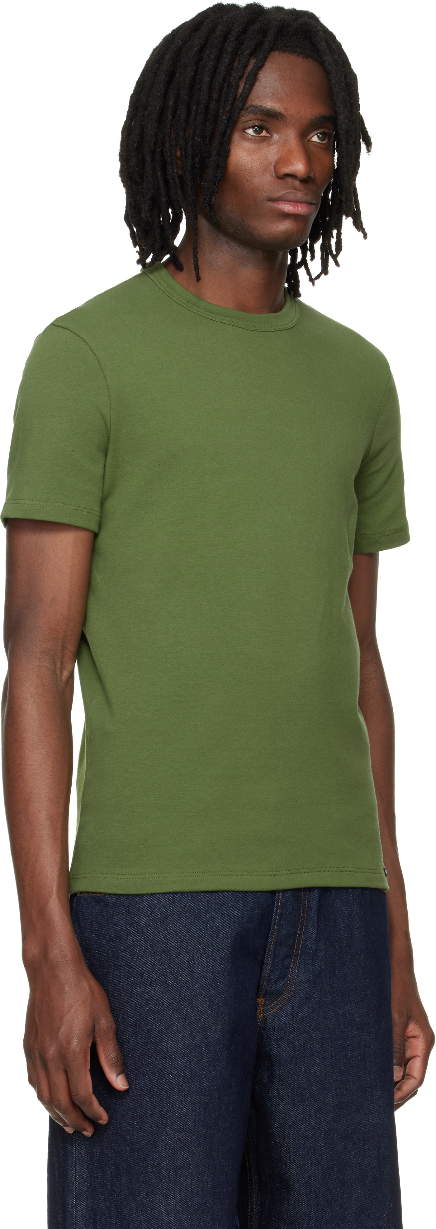 Green Cotton Crewneck T-shirt