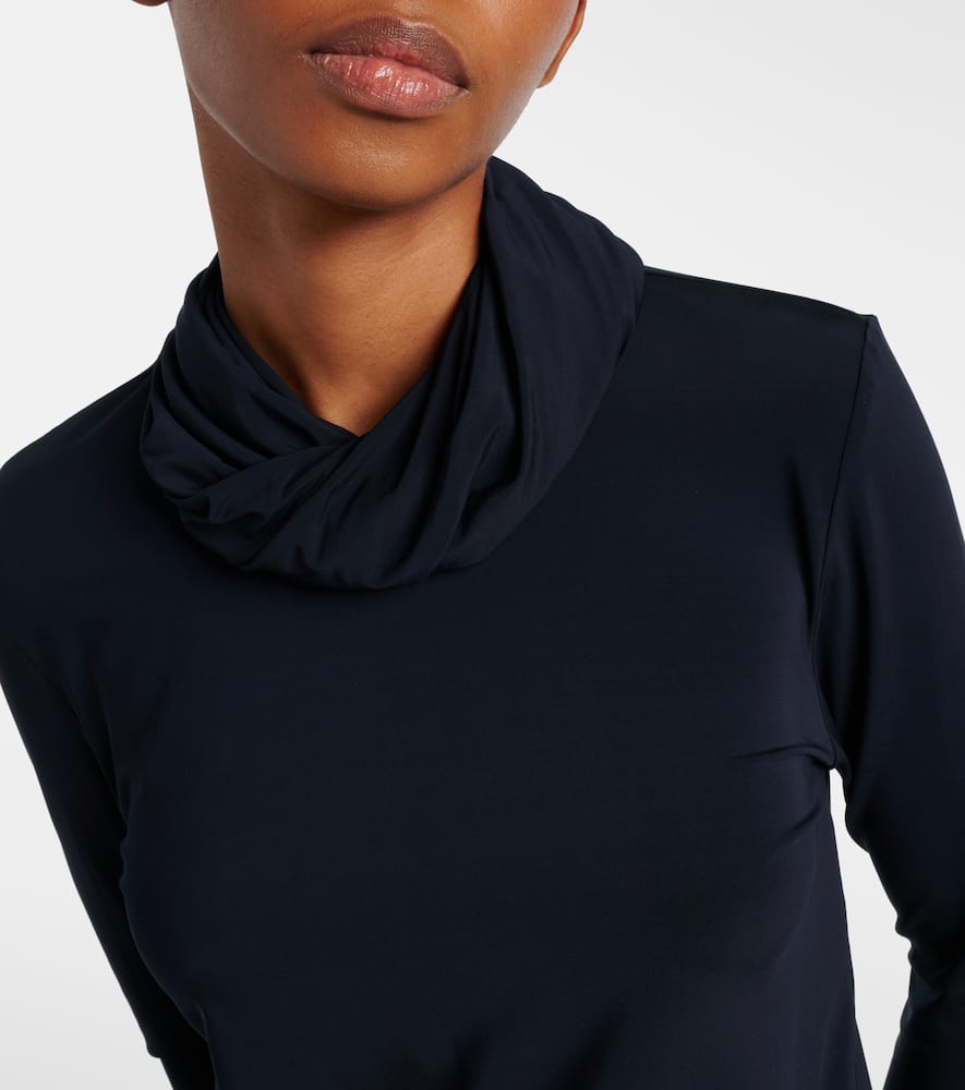 Lisette jersey turtleneck top