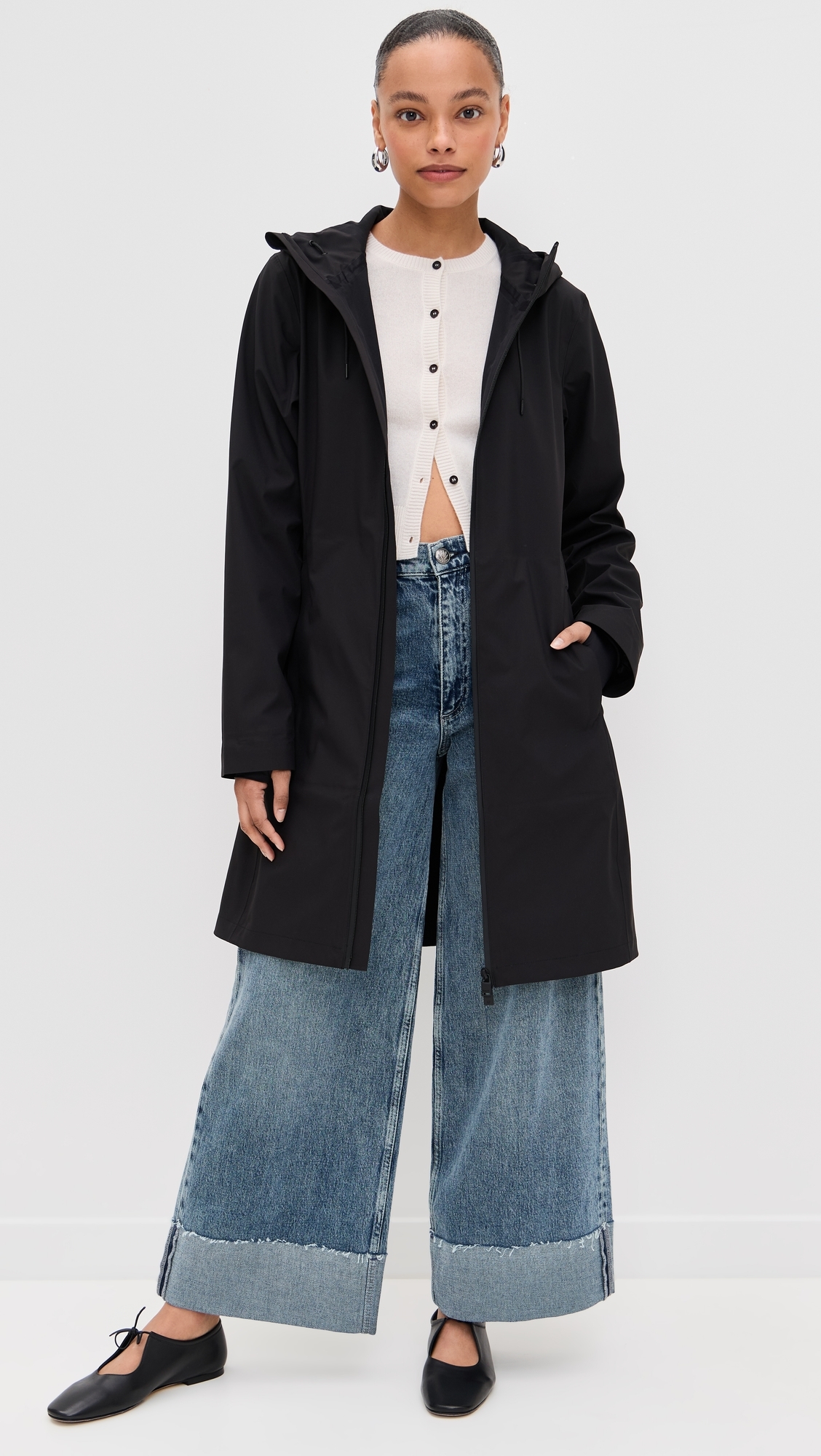 Rains Suva Hardshell Long Jacket Black