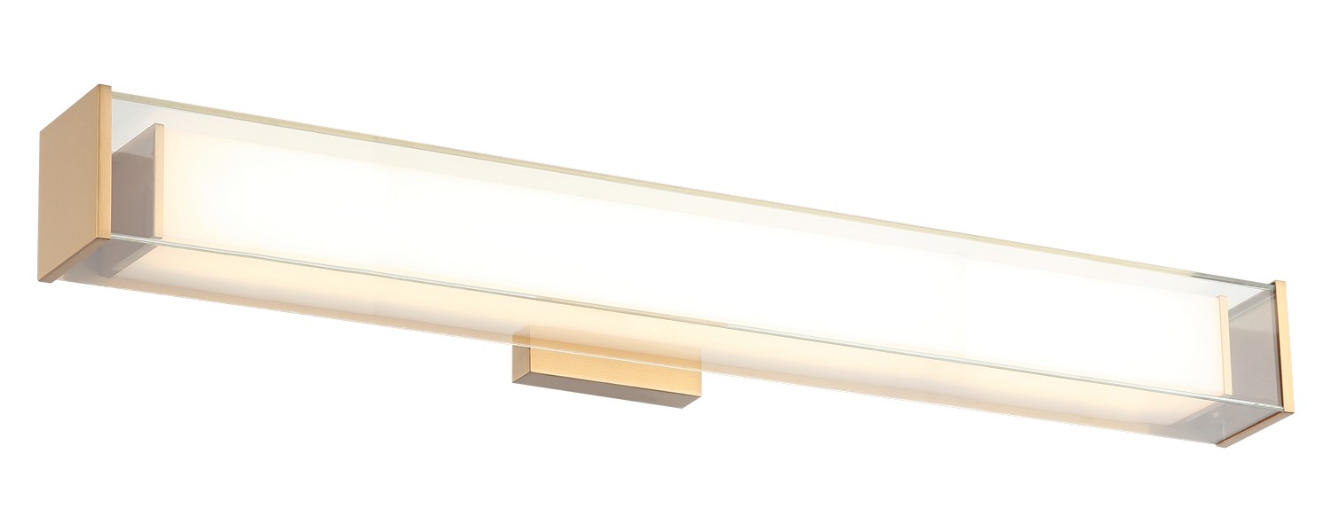 Aged Gold Brass LED Wall Sconce from the Cardenne Collection