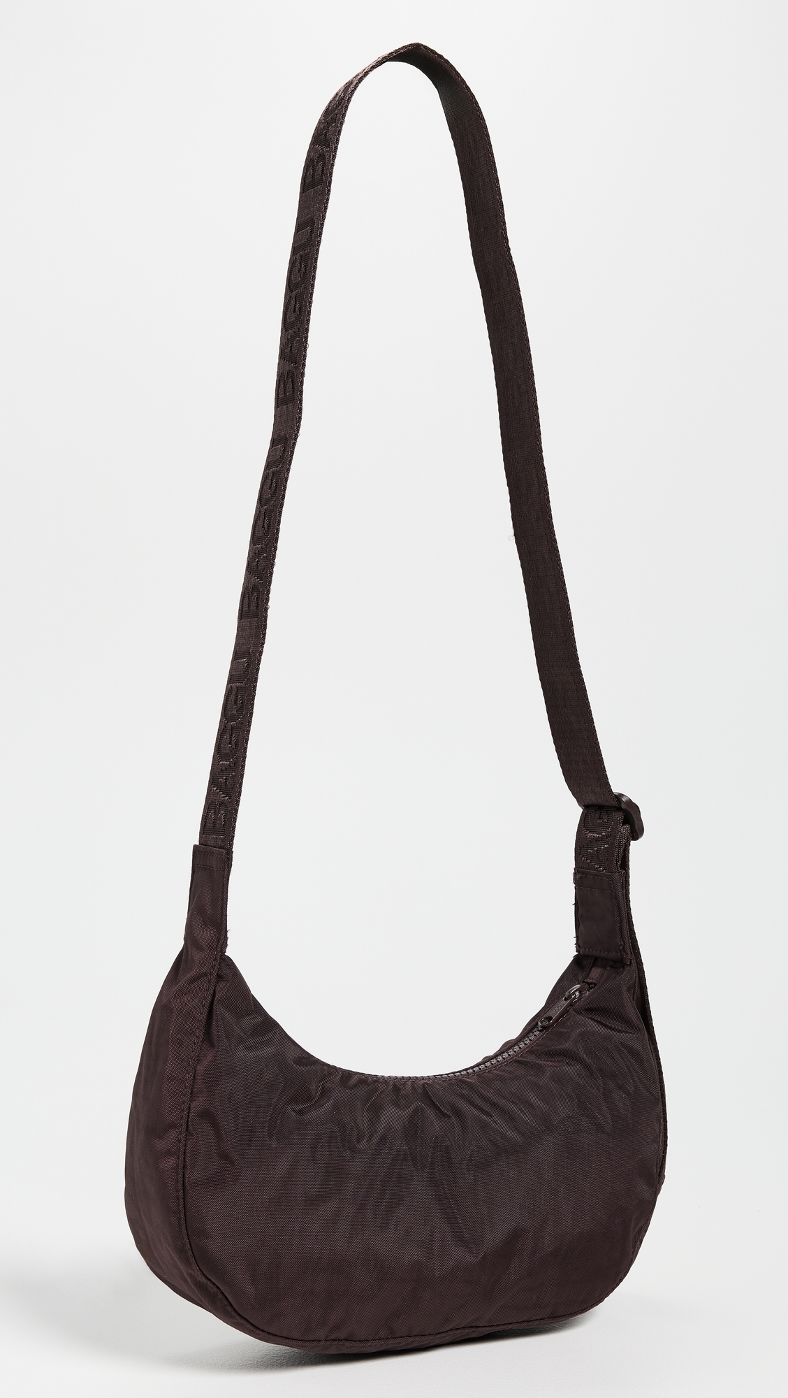 BAGGU Small Nylon Crescent Bag Chocolate Plum One Size