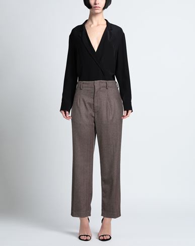 Woman Pants Brown Size 27 Polyester, Viscose, Elastane