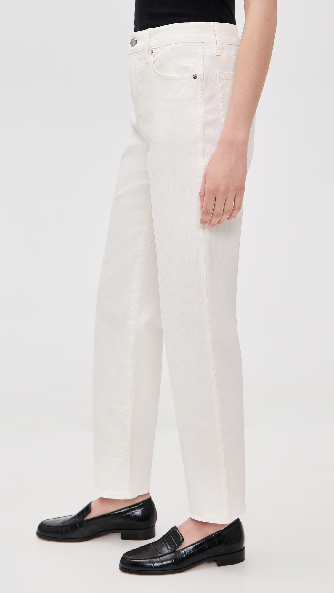 The Dean Easy Straight Jeans In Tile White Tile White