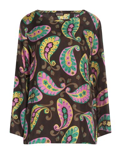 Malìparmi Woman Top Khaki Size 8 Silk