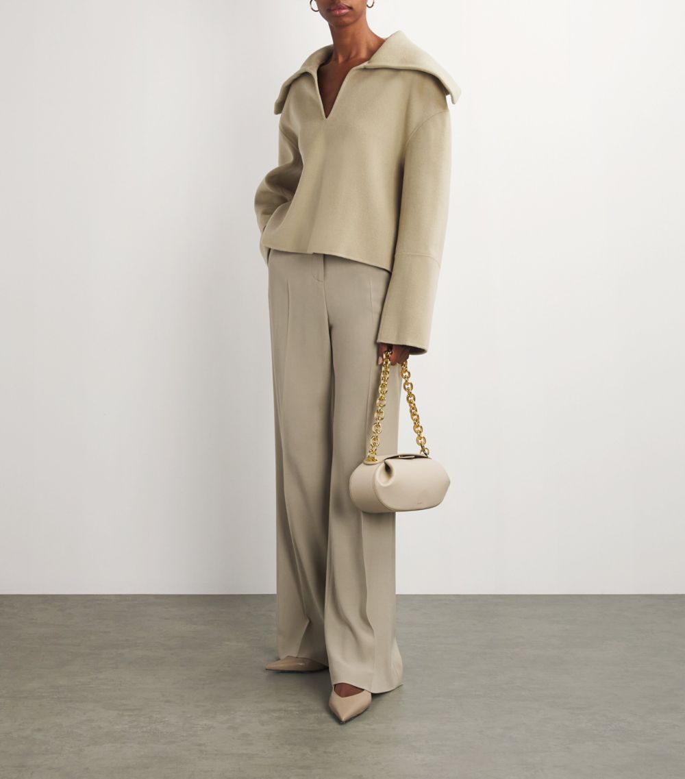Wool-Silk Maxe Sweatshirt