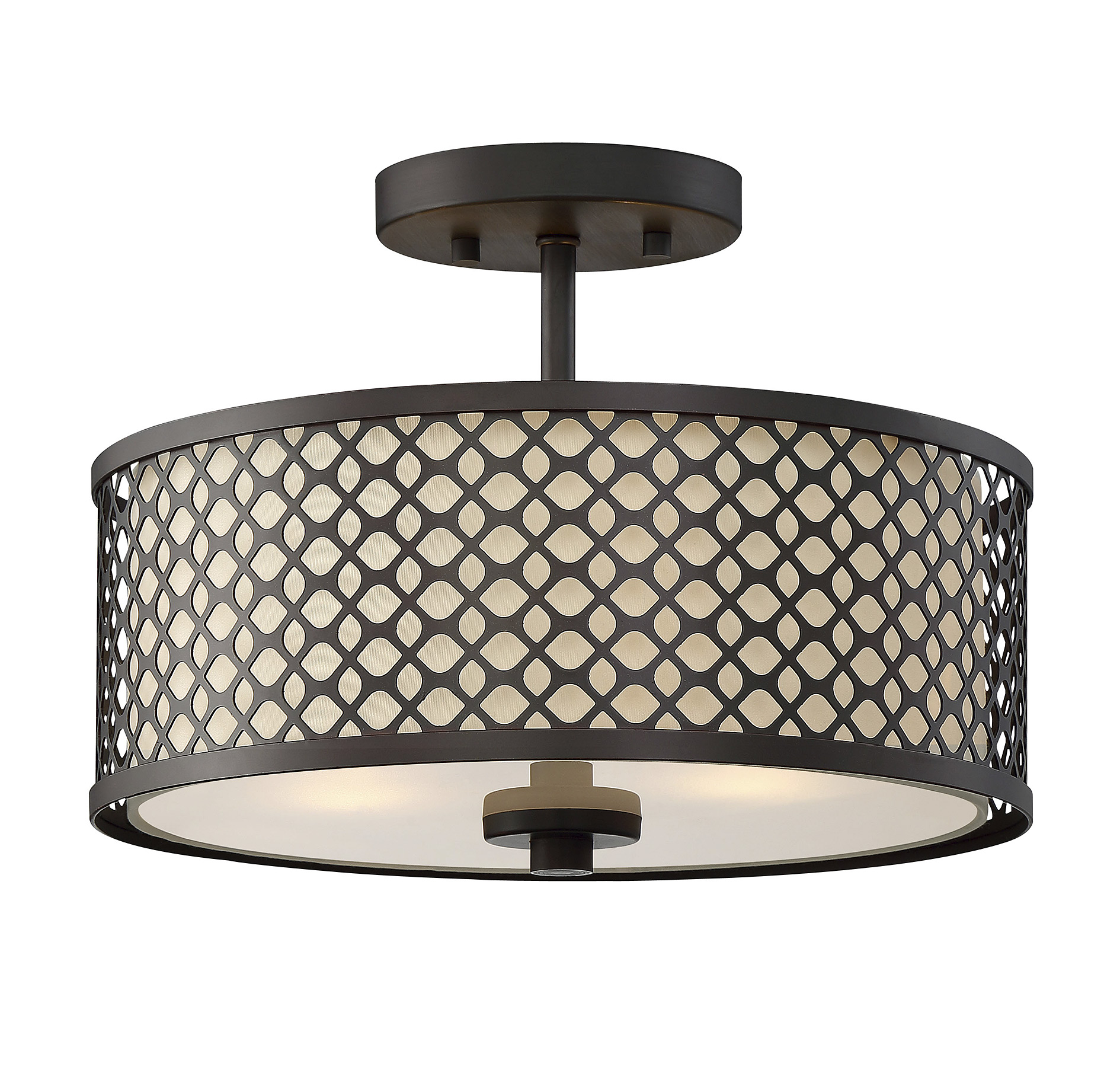 Trade Winds Hutchins Lattice Ceiling Light in Oil Rubbed Bronze - TW020644ORB