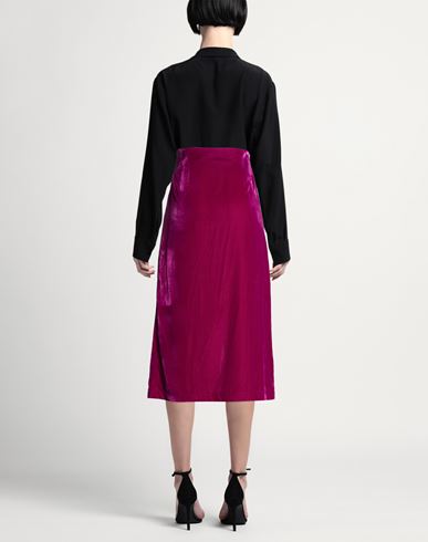 Woman Midi skirt Purple Size 4 Polyester
