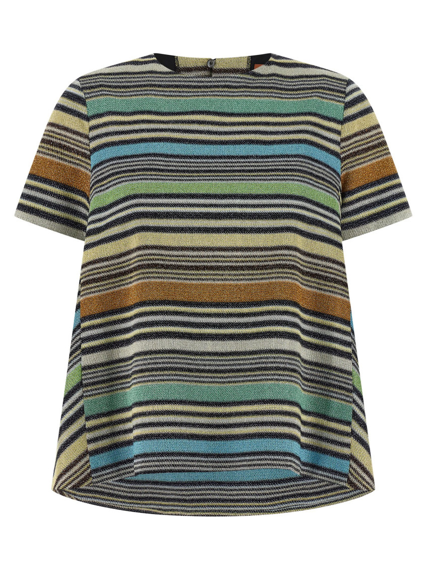Lamé Stripes T-Shirt Viscose - Women