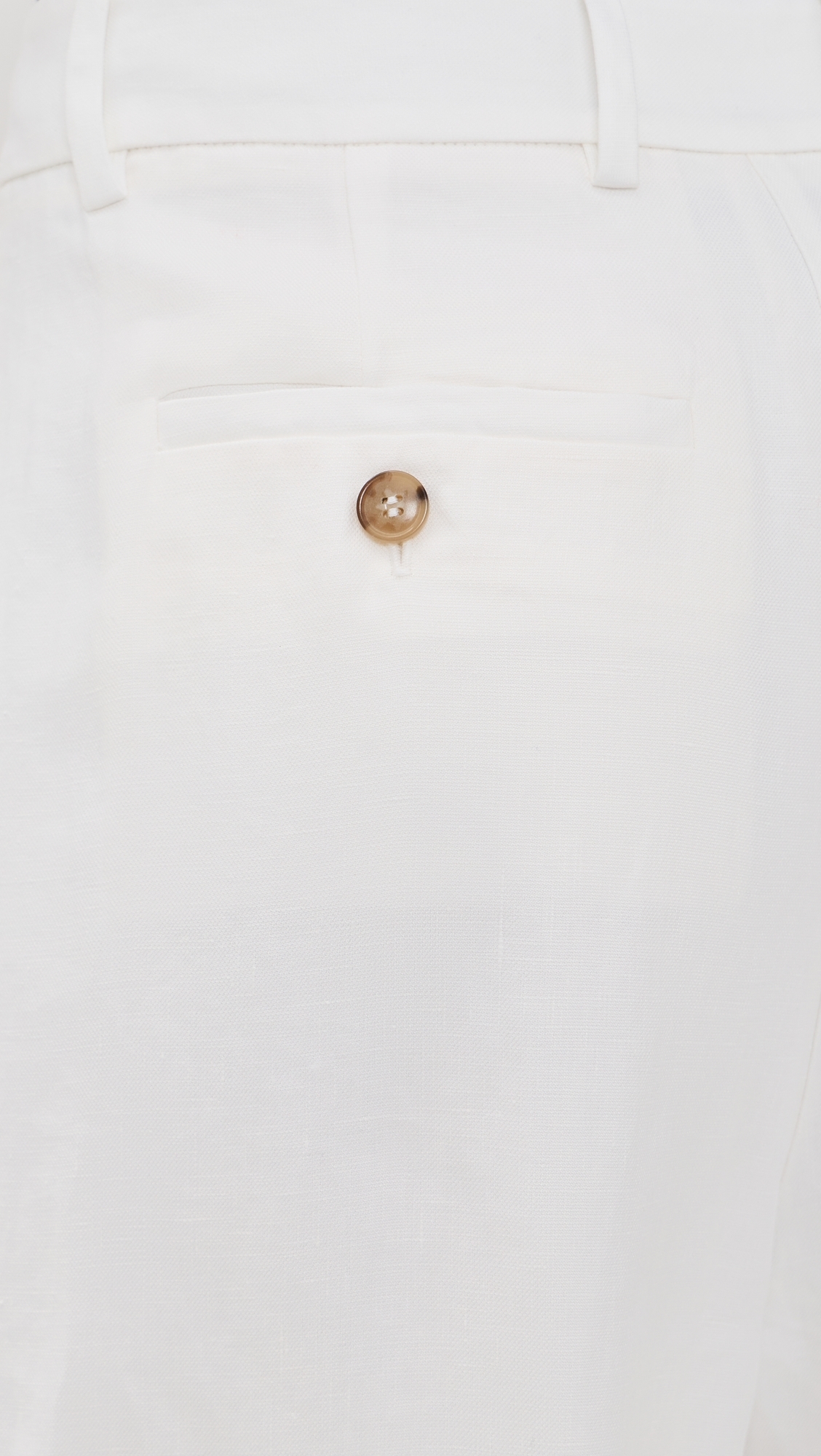 The Linen Belted Trousers White