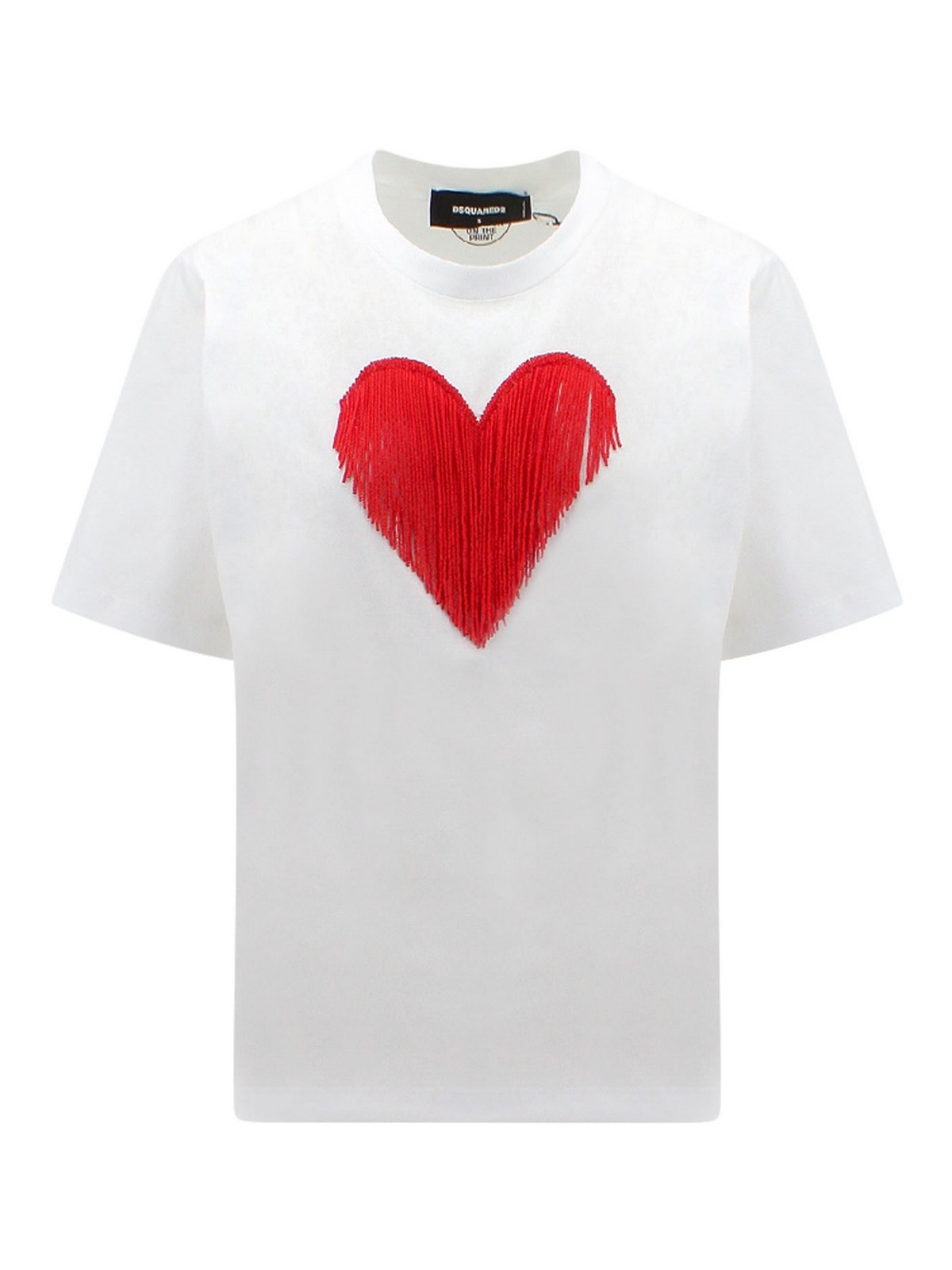 Cotton T-shirt with micro-beads detail