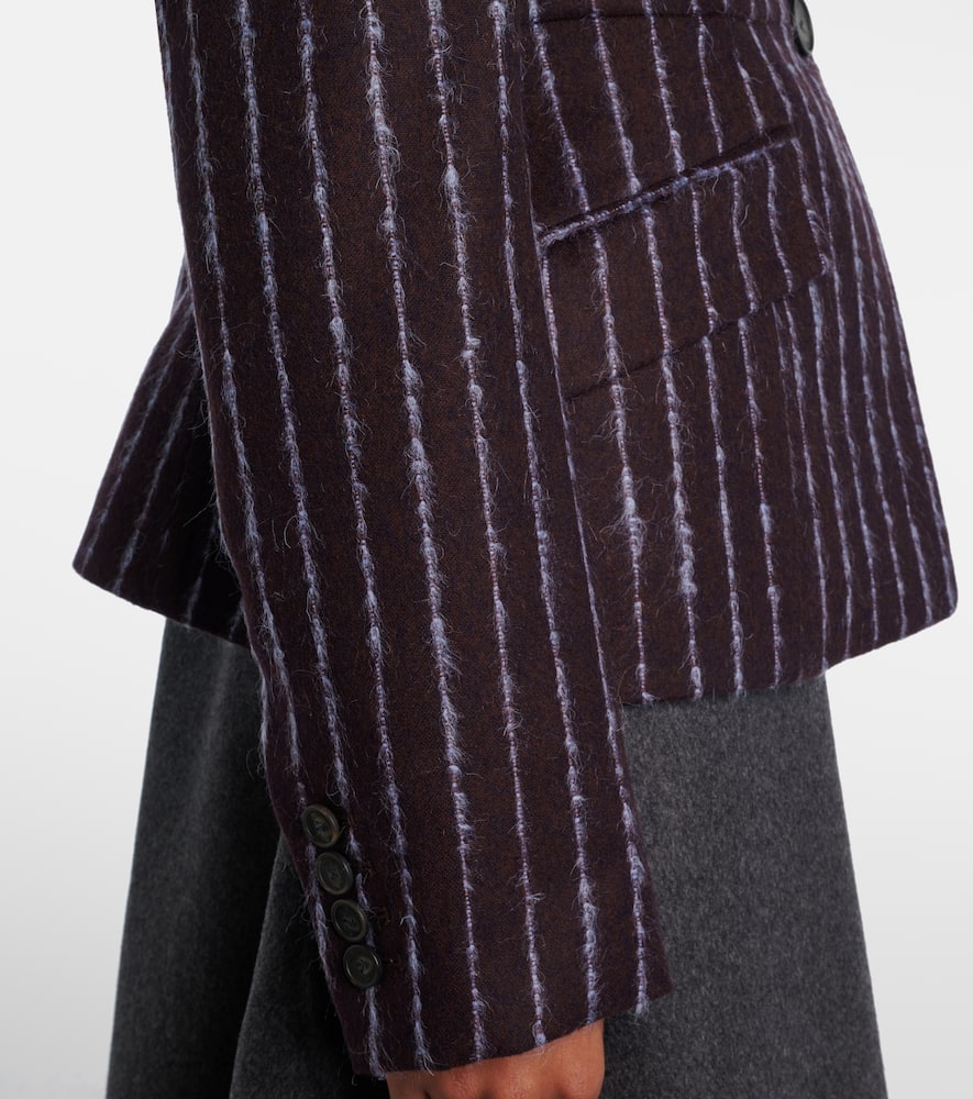 Pinstripe wool and mohair blazer