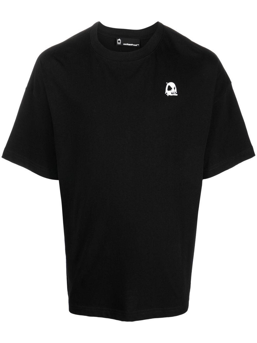 Motif-print short-sleeved T-shirt - Black