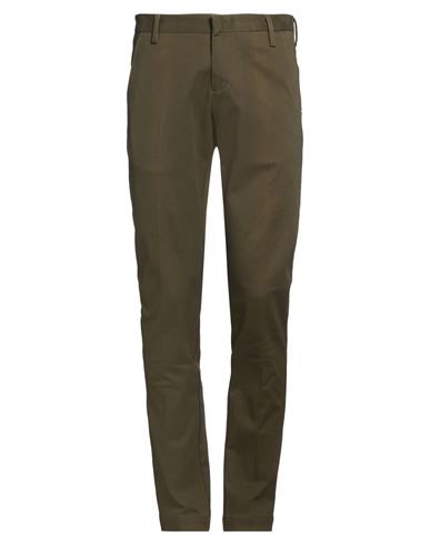 Man Pants Military green Size 30 Cotton, Elastane