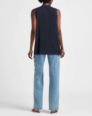 Woman Top Midnight blue Size 2 Rayon, Silk