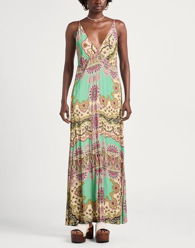 Woman Maxi dress Green Size 6 Viscose