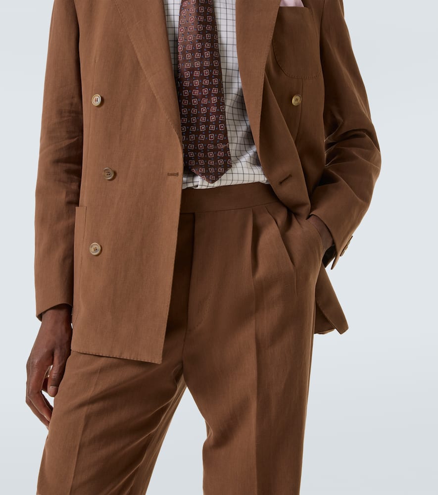 Linen tapered pants