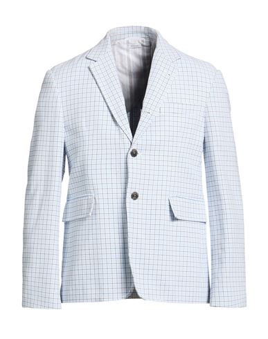 Man Blazer Sky blue Size 3 Cotton, Polyamide