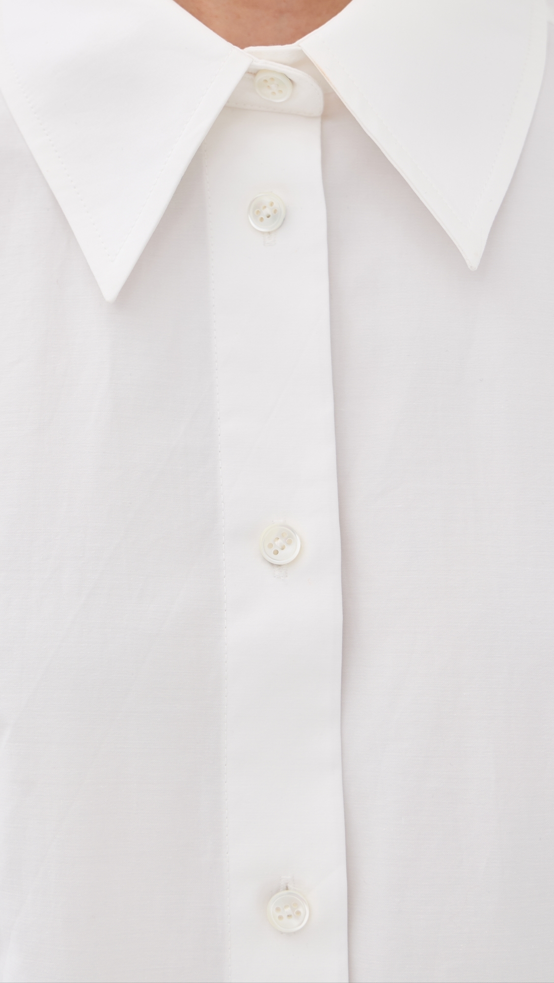 Sharp Open Back Shirt White
