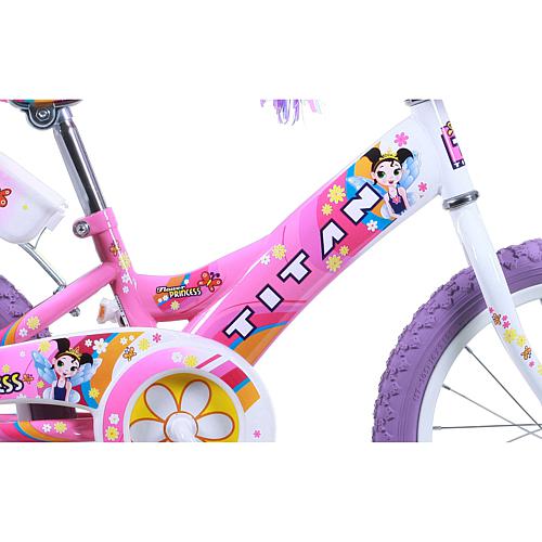 "Titan Flower Princess Girl's 16"" Wheel Deluxe BMX Bike with Training Wheels