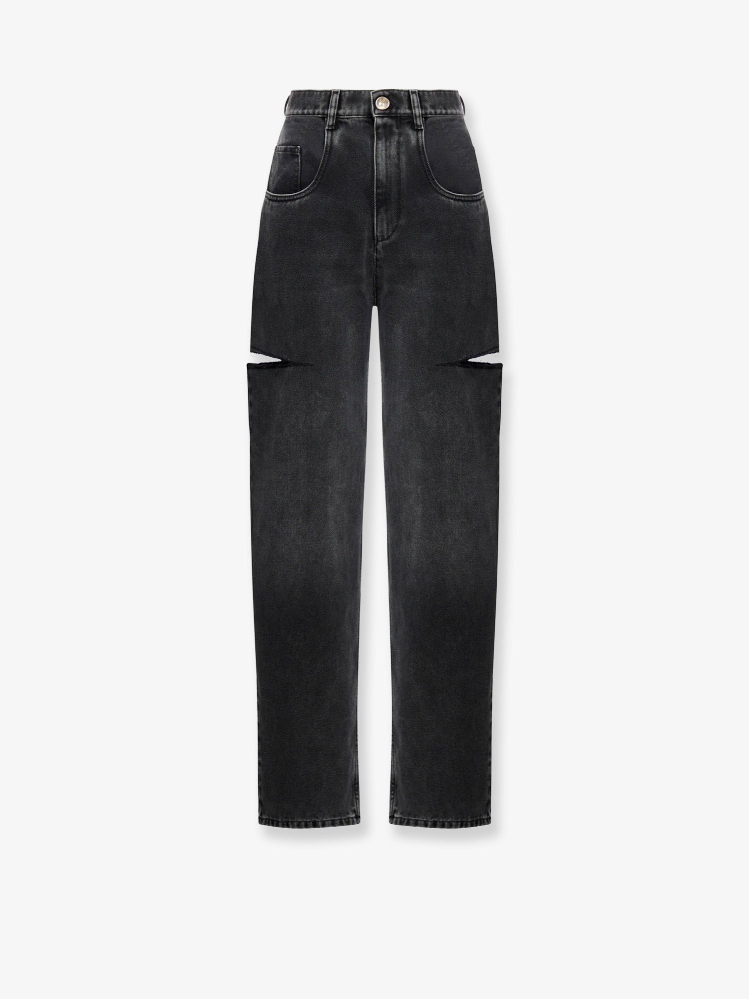 Destroyed Denim Jeans — Black