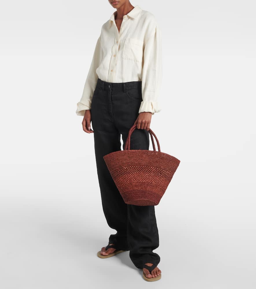 Emilie raffia basket bag