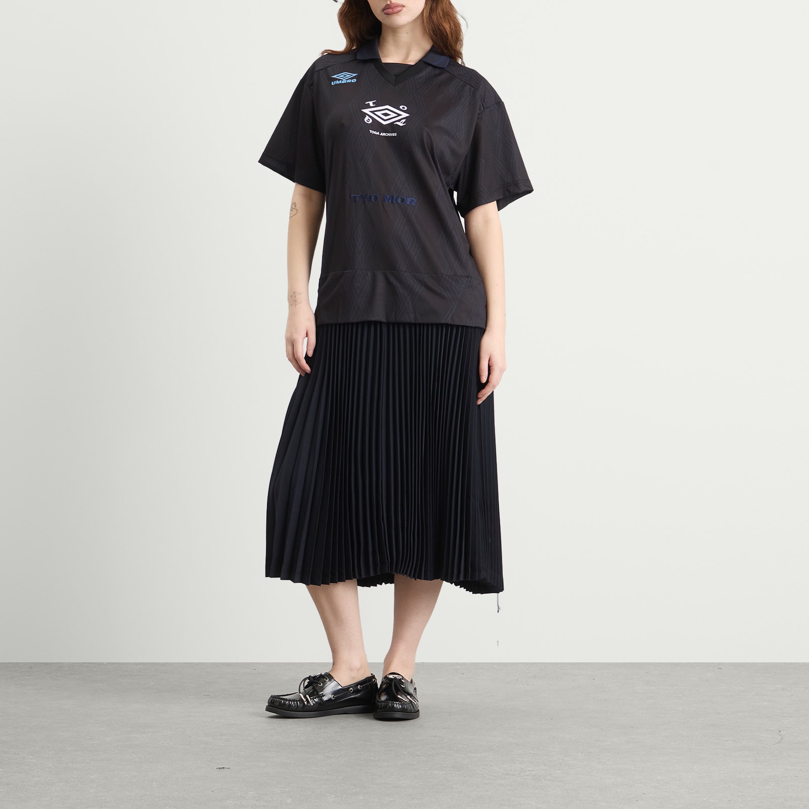 Women's TOGA x Umbro Game Shirt Dress in Black
