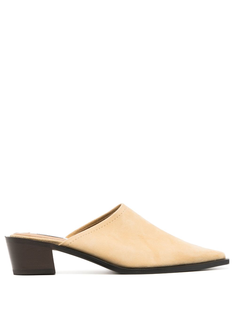 45mm pointed-toe suede mules - Brown