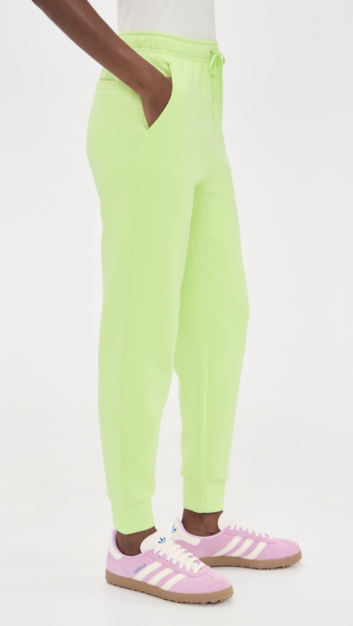 Women's Cotton Jersey Sweatpants Lime Green
