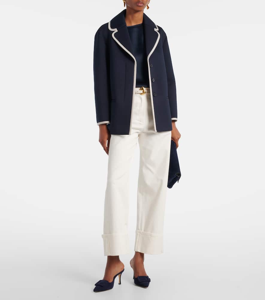Single-breasted jersey blazer