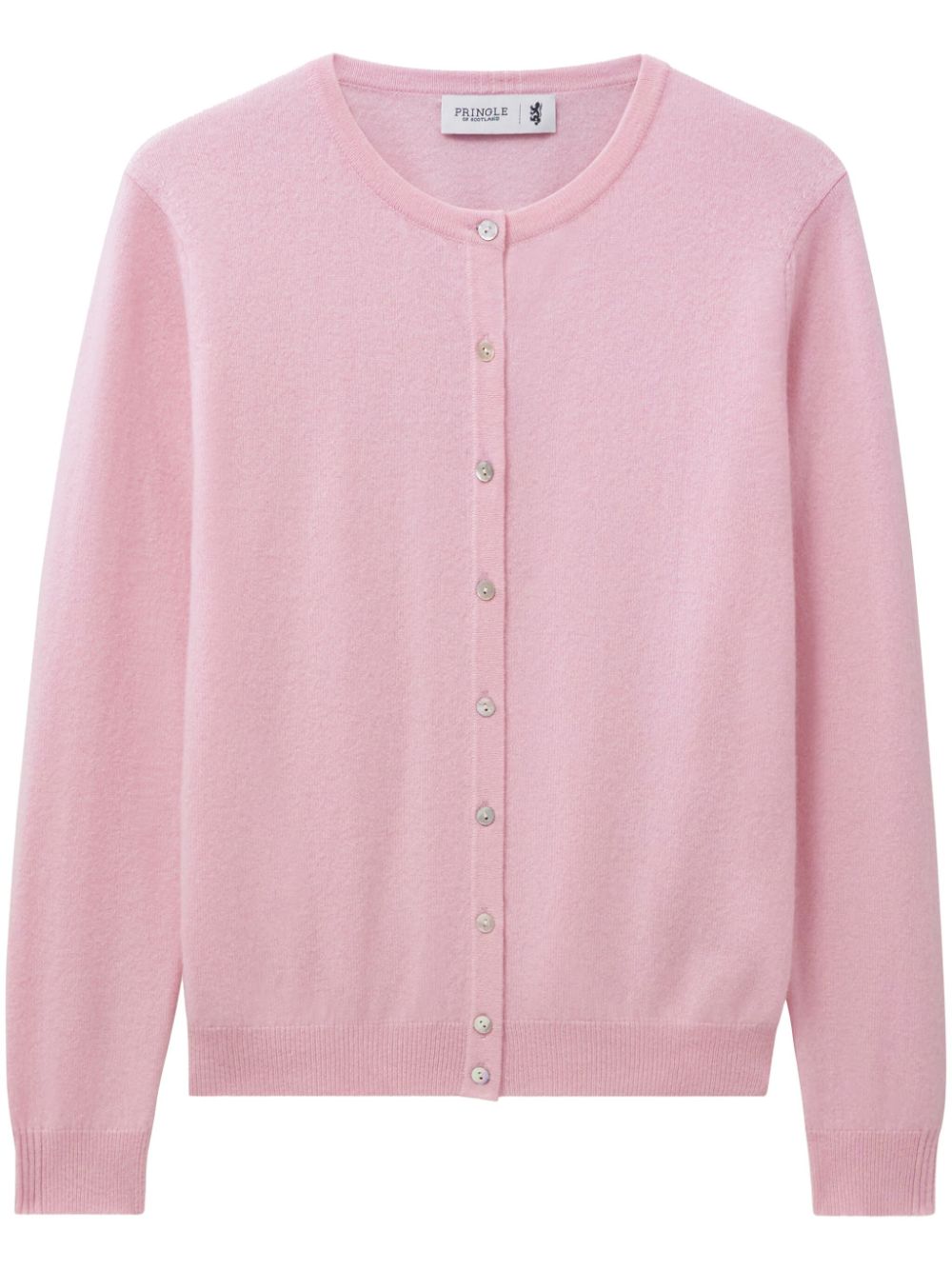 Round-neck cashmere cardigan - Blue