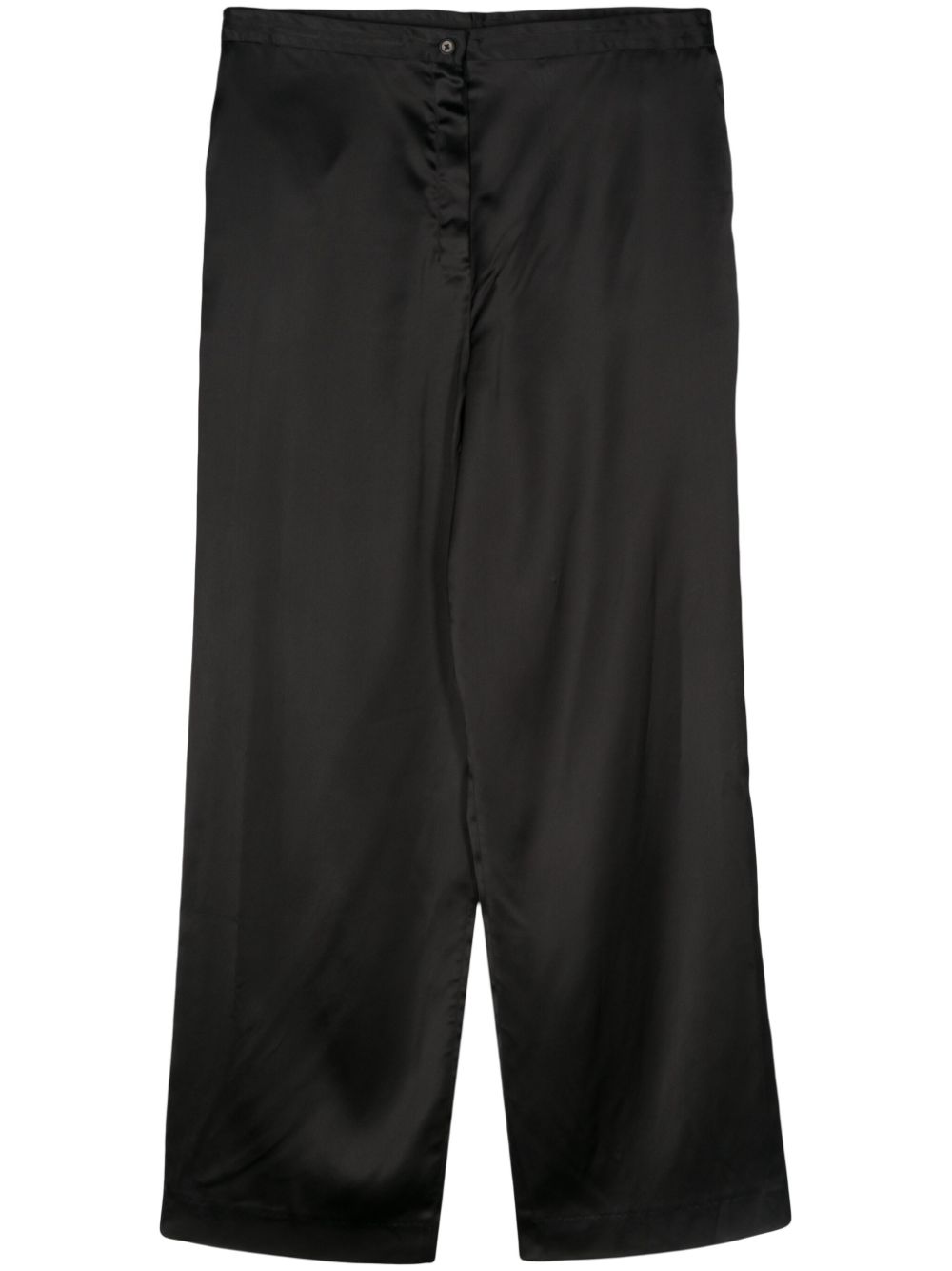 Stretch-design satin trousers - Black