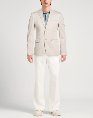 Man Blazer Beige Size L Cotton, Elastane