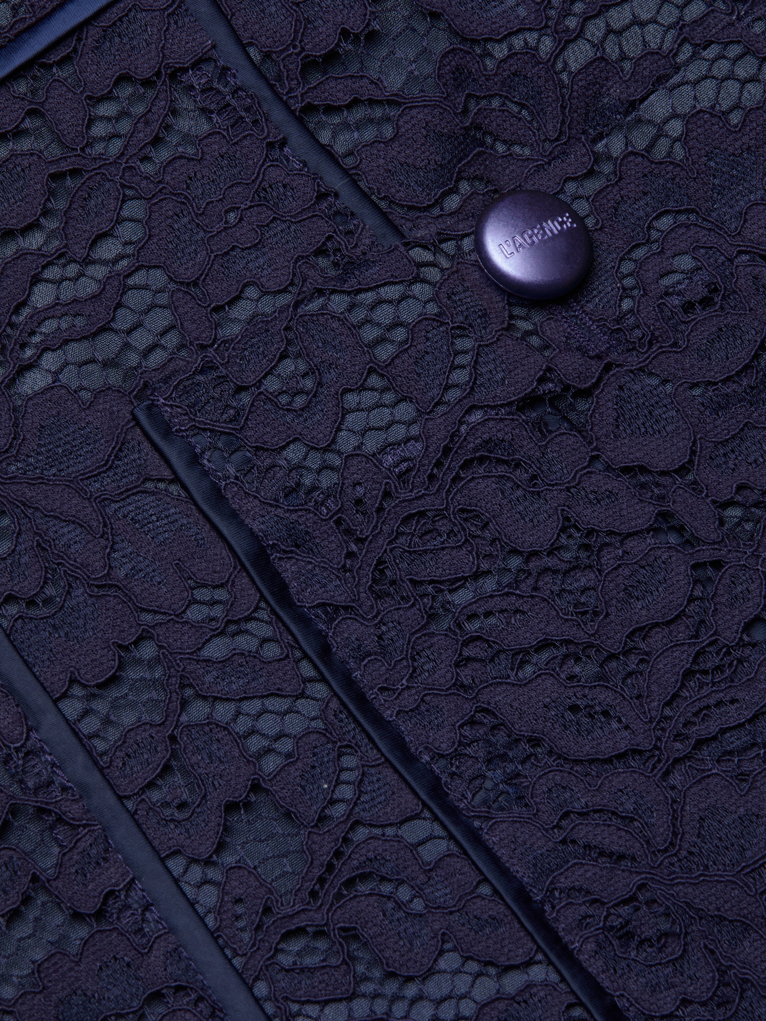 Riven Lace Mini Skirt In Midnight