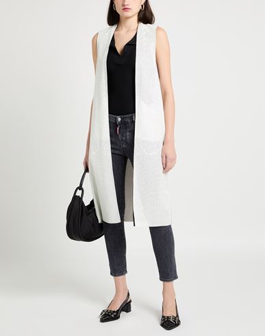 Woman Overcoat & Trench Coat White Size M Polyester