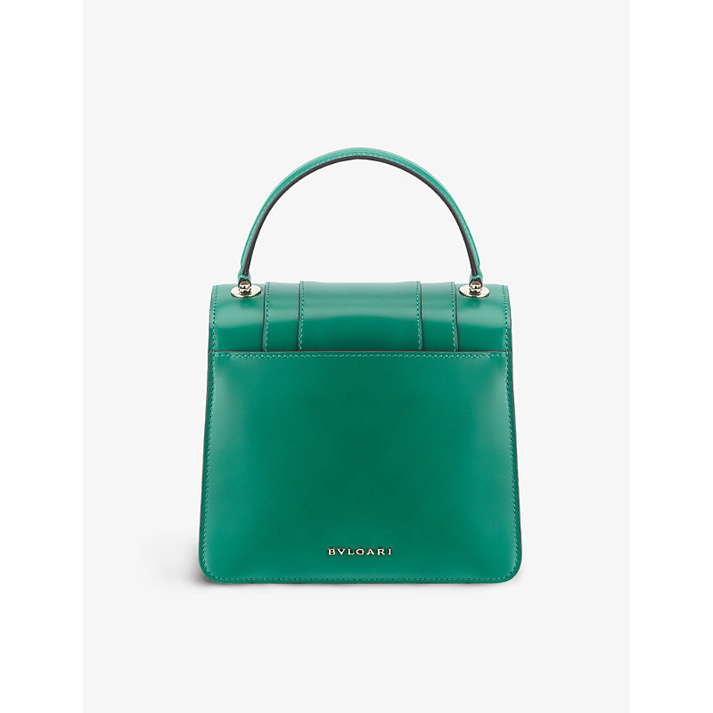 Womens Green Serpenti Forever Leather Top-handle bag 