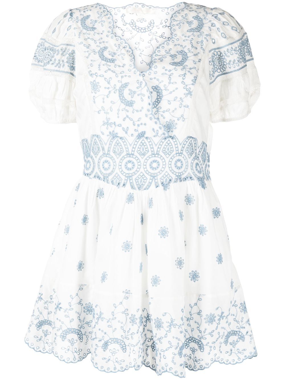 Valente broderie-anglaise mini dress - White