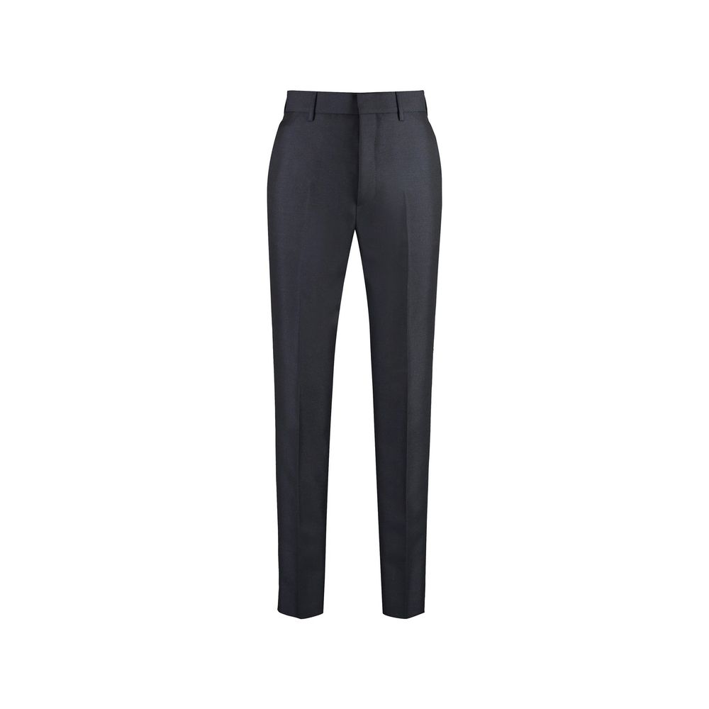 Mohair Wool Trousers — Blue