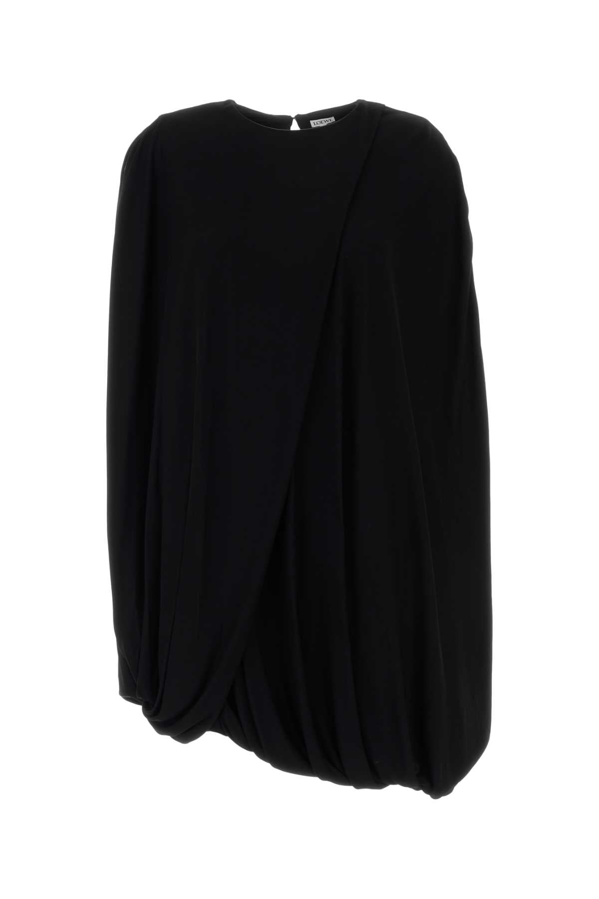 Draped Dress — Black