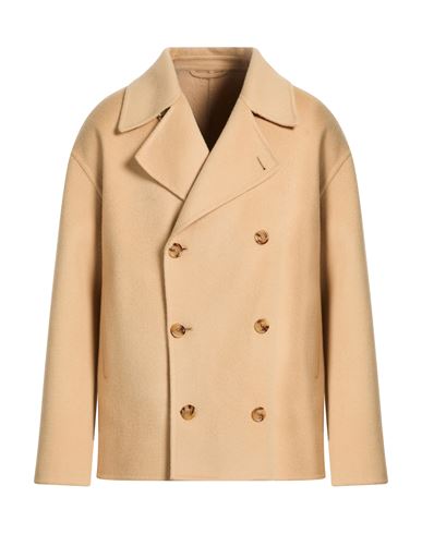Man Coat Beige Size 42 Virgin Wool