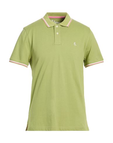 Man Polo shirt Lime green Size L Cotton
