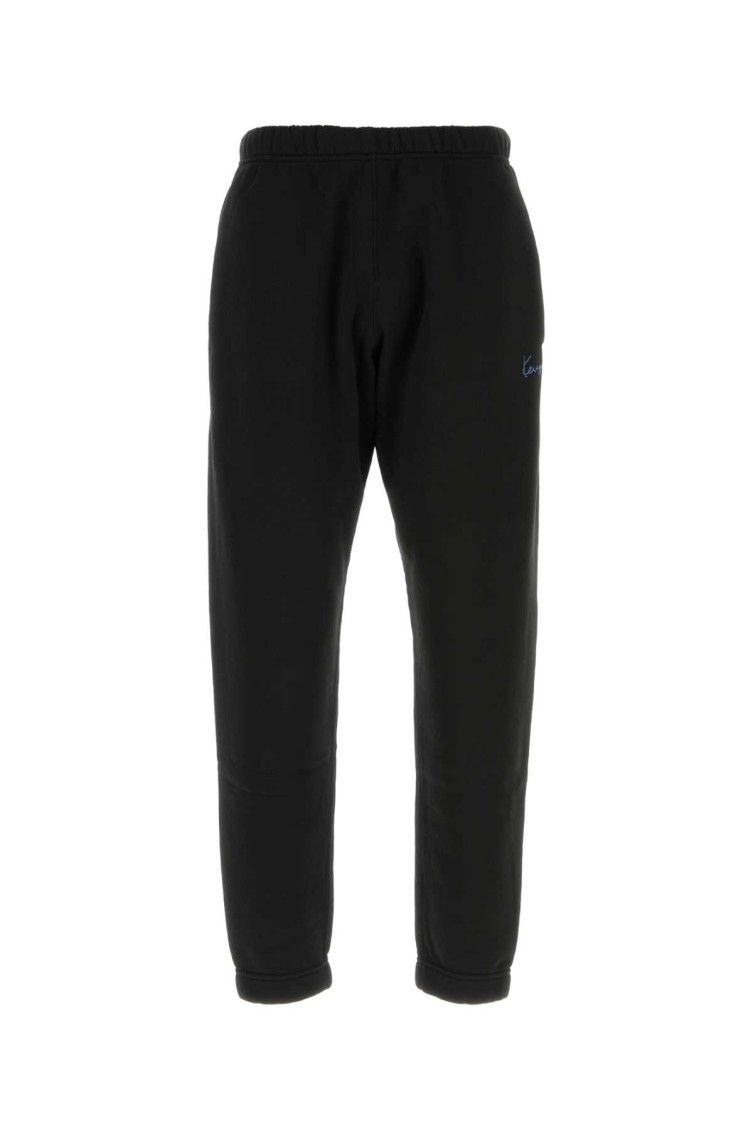 Black Cotton Joggers Exterior: Pantaloni - Men