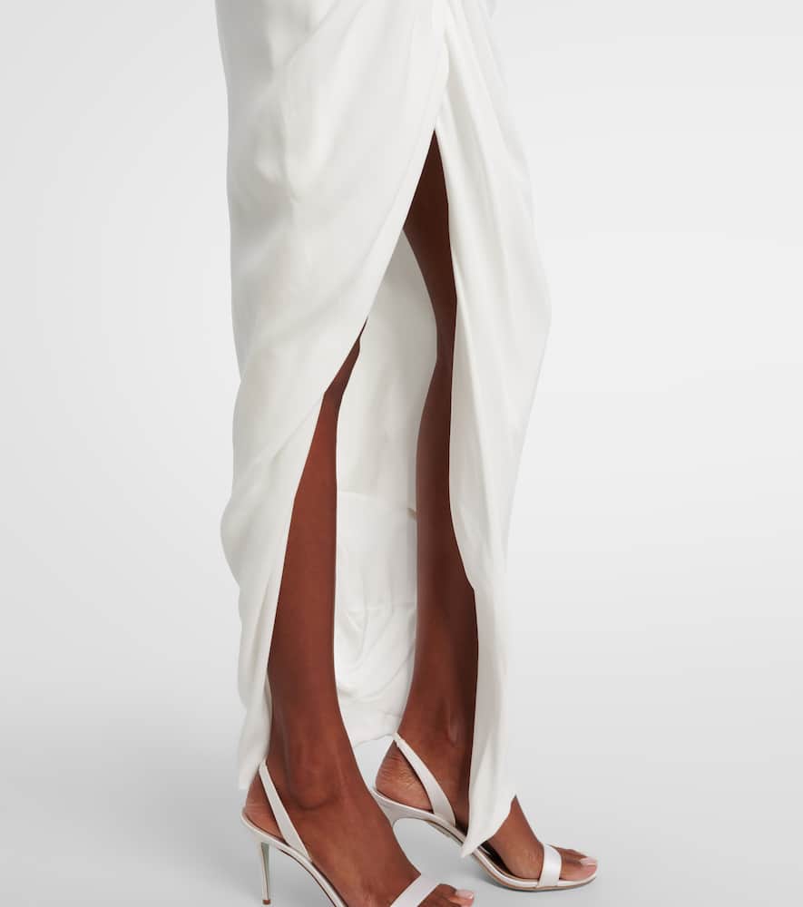 Draped maxi skirt
