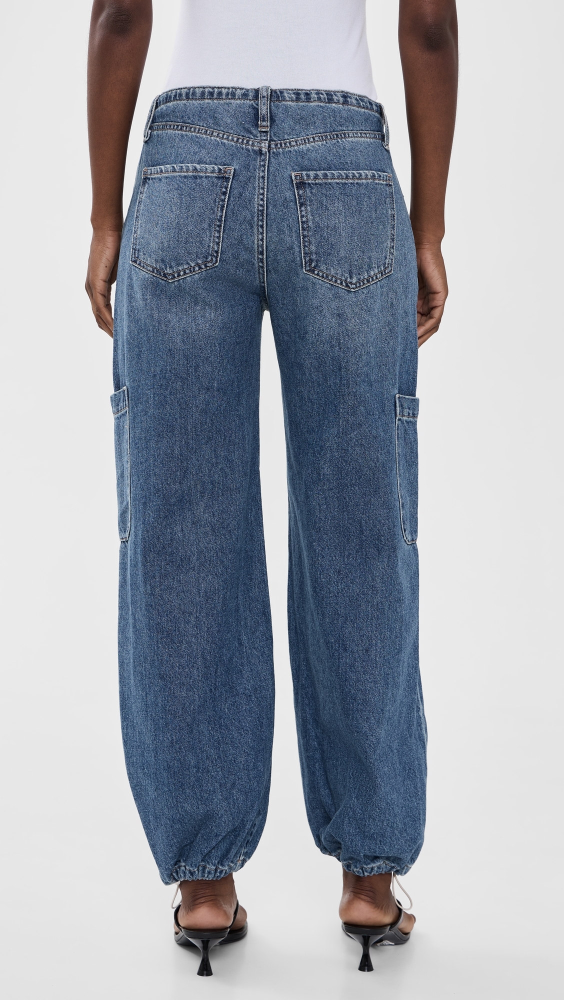 Mirage Mid Rise Cargo Harem Jeans SNAP