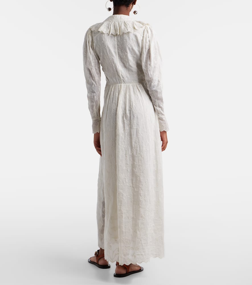Zoen floral cotton and silk maxi dress